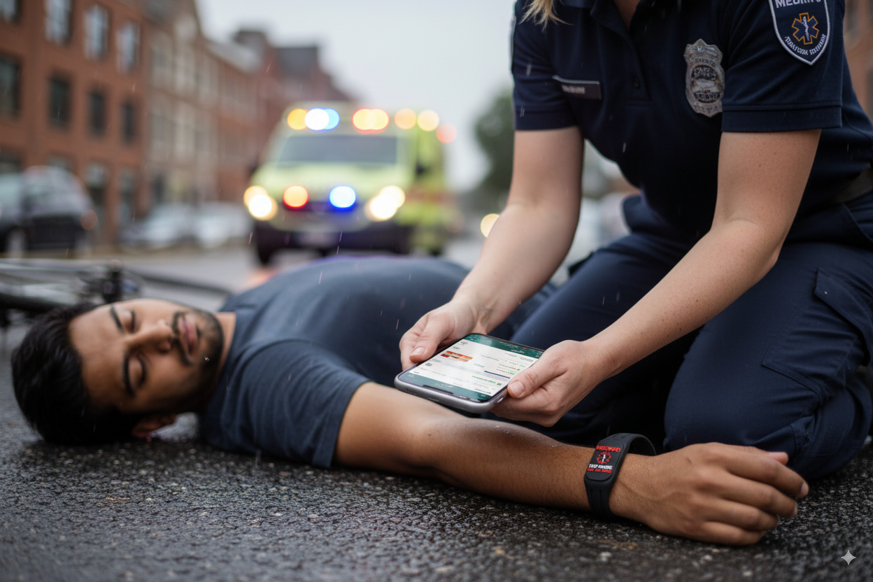 Emergency crash scenario with MedInfo